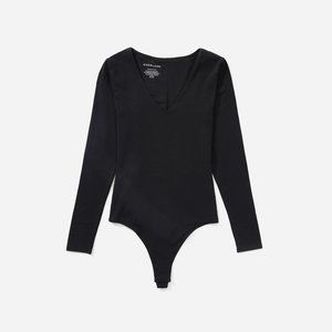 Everlane Long-Sleeve V-Neck Bodysuit (L)